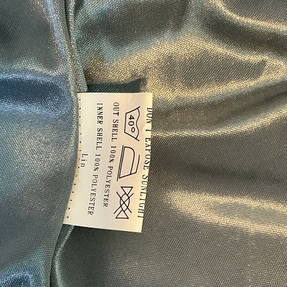 REVELRY French Blue Dawson Crepe Long Sleeveless Formal Bridesmaid Gown Dress 0 - Picture 10 of 12